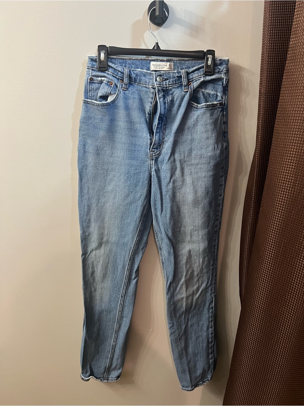 Abercrombie & Fitch Light Blue Straight-Leg Jeans